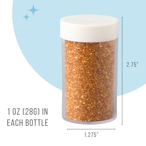 Image of Sweets Indeed Sprinkles, 4 Pack, Edible Sprinkle Mix, Perfect for Cake Decorations, Baking, Ice Cream, Cookies, Cupcake Topper (Metallic Sugar)