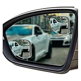 DEAELF 2PCS Fan-shaped Car Blind Spot Mirrors, HD Glass Wide Angle Side Mirrors for Enhanced Safety, Adjustable Frameless Rear View Mirror, Universal Car Exterior Accessories(Fan)