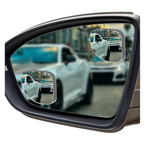 DEAELF 2PCS Fan-shaped Car Blind Spot Mirrors, HD Glass Wide Angle Side Mirrors for Enhanced Safety, Adjustable Frameless Rear View Mirror, Universal Car Exterior Accessories(Fan)