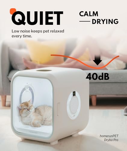Image of HomeRunPet Automatic Pet Dryer Box, 62L Ultra Quiet Cat Dryer (Drybo Pro)