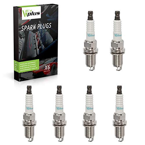 Vplus 6PCS Platinum Spark Plug, Replaces# PK20TT, S2000RC9YC, SP000RC9YC, SP00QC9MC4, SP0RC8PYP4, SPZFR6F11G, ZAP121200, ZM0218110, ZVP121086C