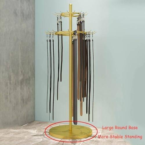 Floor-Standing Belt Rack Display - Metal Organizer for Men's Belts & Ties, Space-Saving Retail Shelves for Clothing Stores & Boutiques, Stylish Hanger Solution