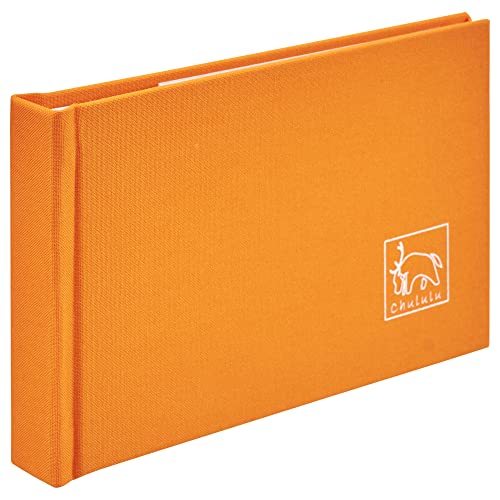 ハクバ HAKUBA アルバム Chululu(チュルル) ポケットアルバム STOFF(ストフ) Lサイズ 40枚収納 マリーゴールド ACHL-STFL40MG 布製表紙 フィルム採用 メモ欄付