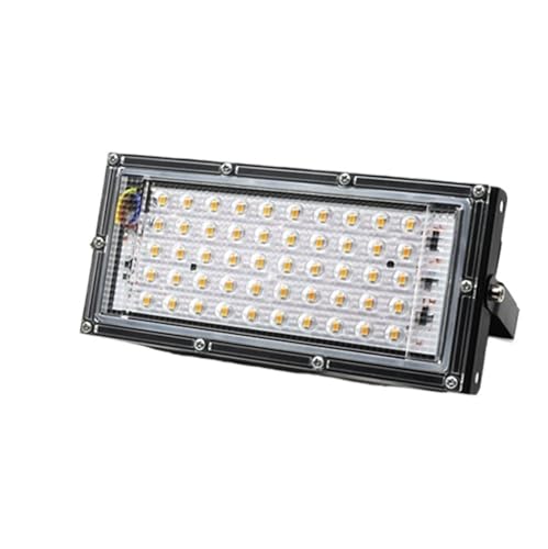 CFWWSAQ Lámpara de Planta Luz LED de Cultivo Phyto lámpara AC 50W LED Reflector de Espectro Completo Interior Exterior Invernadero Planta hidropónica Foco(Cold White)