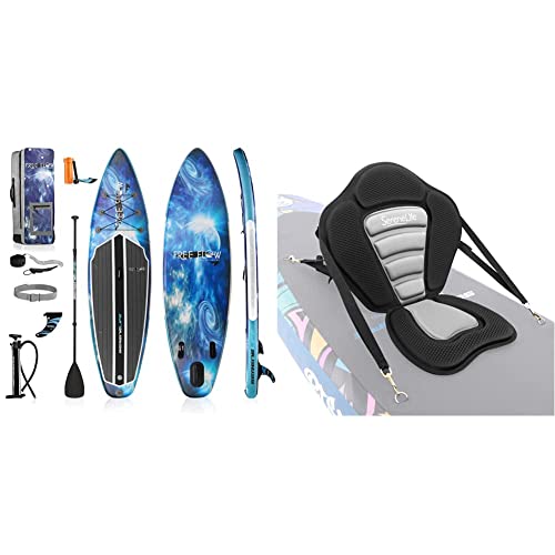 SereneLife Inflatable Stand Up Paddle Boardwith Premium SUP Acces...