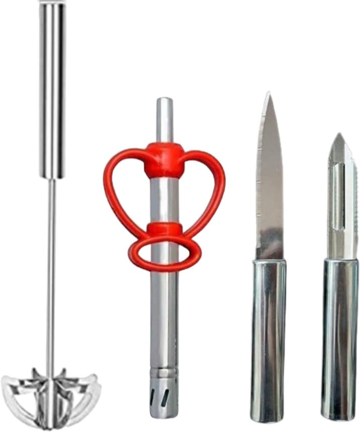 Combo of Push and Swing Manual Hand Blender, Gas Lighter, Knife, Peeler-picture-19