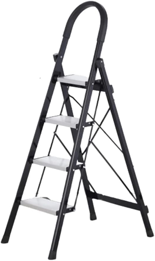 Ladders Telescoping Ladders, Aluminum Ladder with Tool Platform Folding Ladder Light Duty Step Ladders for Home and Outdoors 330lb Household or Outdoor
