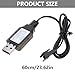 Imagen de MLWSKERTY 2PIN 6V Cable De Carga USB Línea Carga para Robot Juguete Eléctrico Reparación Automóviles Controlados con Control Cargador