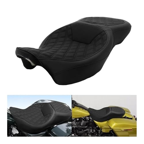 Asiento de cuero para conductor y pasajero de moto Touring 2009-2022 2