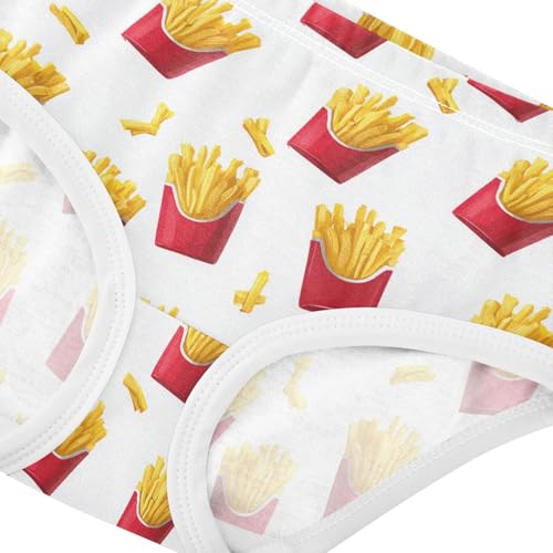 Girls Underwear Soft Cotton French Fries Kids Panties in Sizes 2/3t, 4t, 5t, 6 and 84