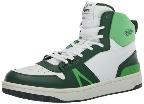 Lacoste Men's L001 MID Sneaker, GRN/WHT, 9.5