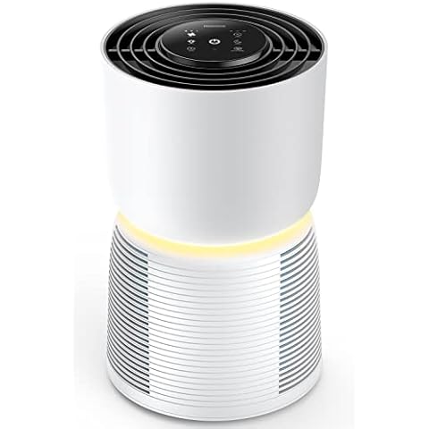 Homvana Air Purifier for Home Bedroom, H13 True HEPA 6-Stage Filtration, Light Adaptive Auto Mode Air cleaner, 22dB Sleep Mode, for Pets, Allergies, Smoke, Dust, Mold, Pollen, Ozone Free Cover