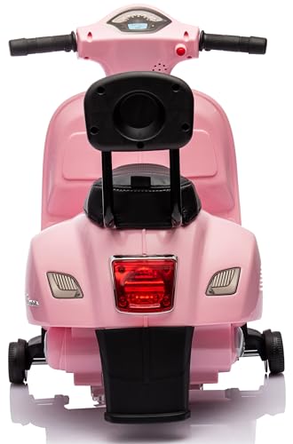 Vespa Elektroroller Elektrofahrzeug Kinderfahrzeug Scooter (Rosa mit Rückenlehne) – Bild 5