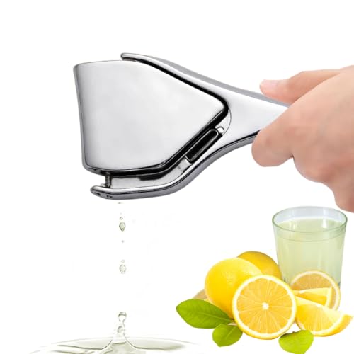 Spremiagrumi in acciaio inox – Spremiagrumi manuale & spremiagrumi di alta qualità per limoni, lime e arance – spremiagrumi a mano 2025 – Lavabile in lavastoviglie – Lemon Squeezer in metallo