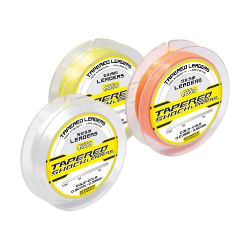 Hilo Asso Tapered Shock Leaders Color Amarillo 3 Modelos (0,16/0,45) Cover