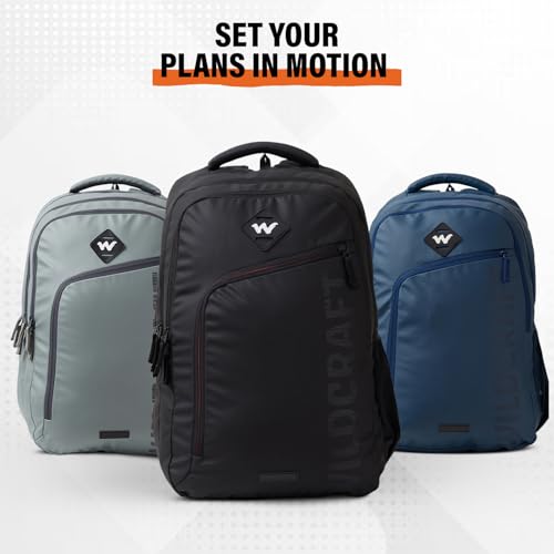 Image of Wildcraft Maestro 30L Laptop Backpack for Travel Gym Office | Unisex Workpack with Rain Cover 15-Inch Laptop Sleeve & Superglide Mesh Back