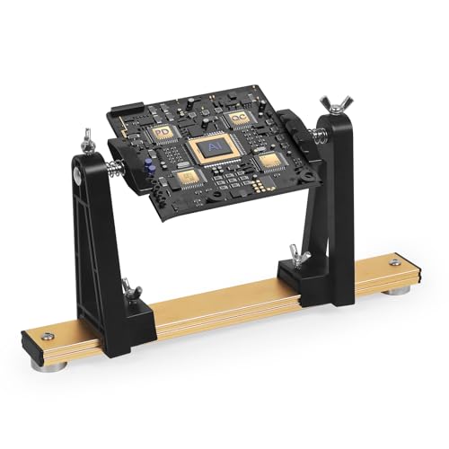 EOOKU Circuit Board Holder Helping Hands for Soldering and Repair Adjustable 360 Rotation Strong Magnetic Potable Space-Saving and Aluminum Base Durable for Electronics PCB