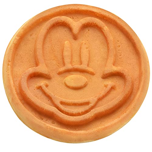 Disney Mickey Mouse 4" Mini Waffle Maker by Select Brands - Cute Appliance for Single Waffle - Features Nonstick Plates & Non-Skid Feet - Mini Machine with Power Light