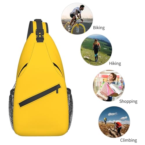 Bolso Pequeño Bandolera para Hombre y Mujer Amarillo miniatura 6