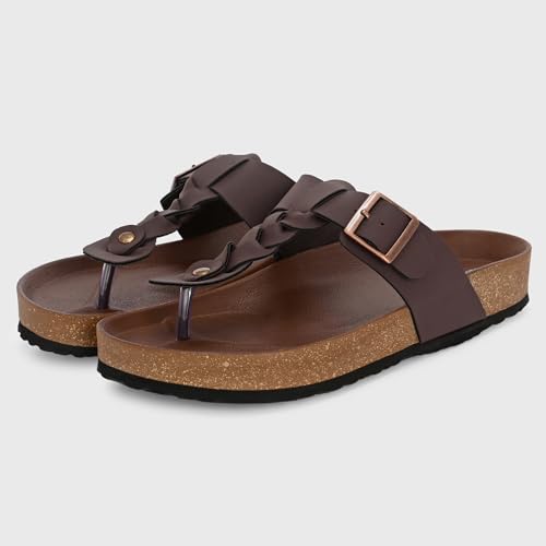 Image of Centrino Men's Berkin-Style Slip-On Sandals | Open Toe Design | Soft PU Footbed | Lightweight & Comfortable | Arch Support | On-Grip Sole | Casual Outdoor Wear (6867)