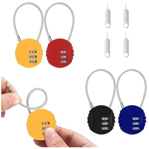 FUZVOL 4 PCS Zinc Alloy Combination Padlocks Cover