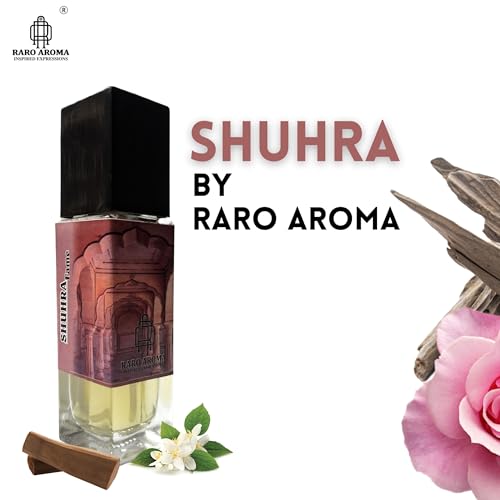 Raro Aroma perfumes | Eau De Parfum | Premium Luxury Long Lasting | Shuhrah | A blend of precious woods with rose and leather