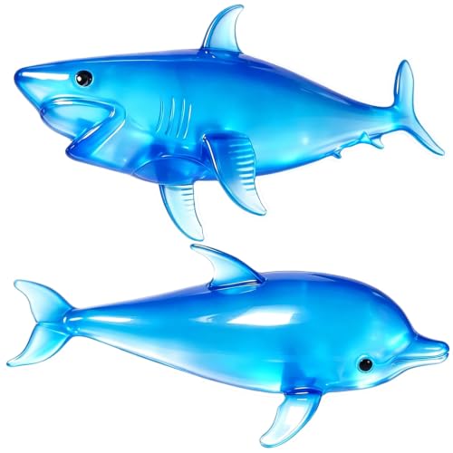 2 Pack Squishy Shark Stress Balls Dolphin Vase Filler Squishy Ball