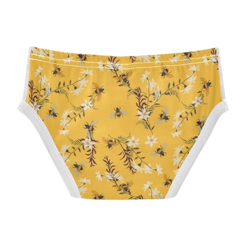 Boys' Exclusive Briefs Toddler Underwear 95% Combed Cotton Boxerbriefs 2T Bee and Flower Pattern 482