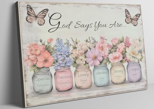 Amazon.com: XRZ Scripture Wall Art: God Says You Are Wall Art ...