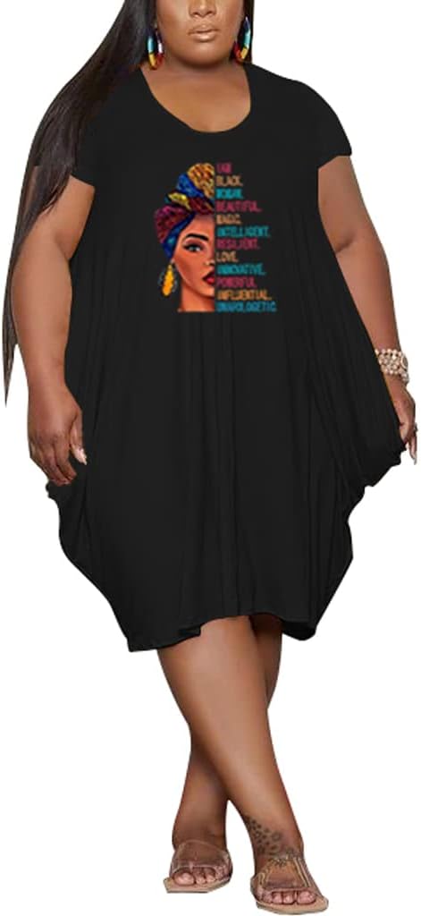 YeGine Oversize Tshirt Dress for Women Casual Plus Size Short Sleeves Midi Tunic Dresses with Pockets - Image 4