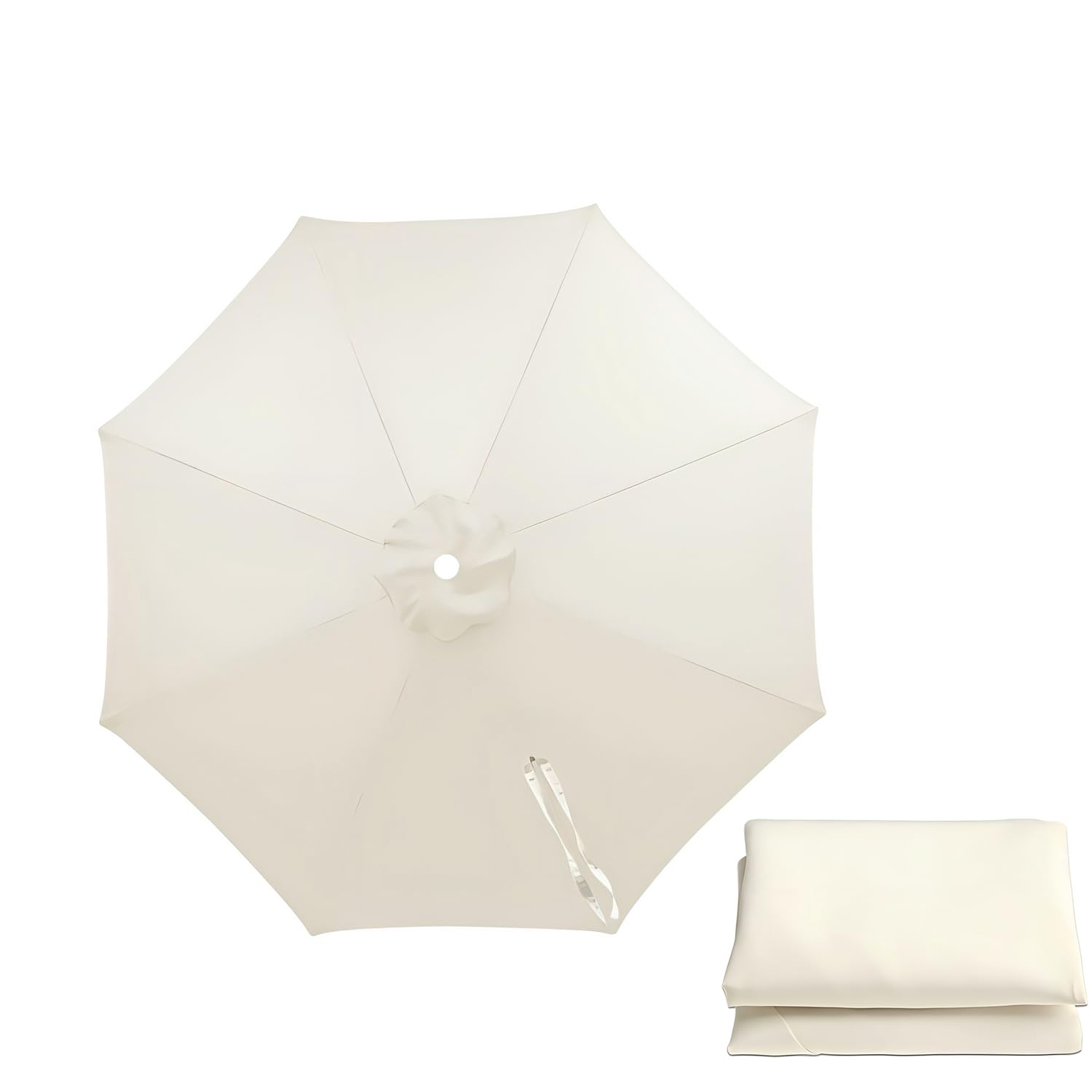 Ersatzbezug Sonnenschirm 350 cm 8 streben, Ampelschirm Bezug UV Schutz Schirmbezug Wasserdicht Windfest Stabil parasol replacement canopy Ersatzteile für Balkon, Garten, Pool und Strand