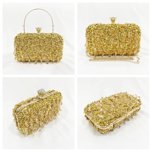 Image of RomanticDesign Women Bling Evening Bag Fashion Embroidered Beaded Sequin Clutch Cocktail Wedding Party Purse