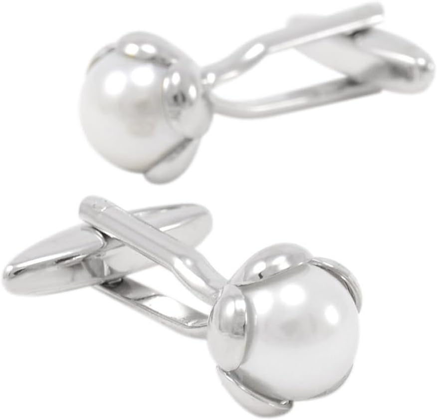 Men's and Women's White Pearl Cufflinks Business French Shirts Shirt Cuff Cuff Nails