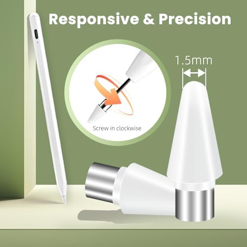 Replacement Pencil Tips for EDIVIA Stylus Pencil KD503, 5 Pack, White image 5