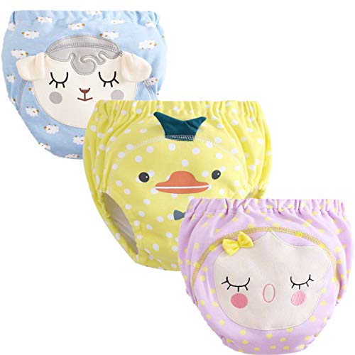 ABALACOCO Training Underwear Newborn Baby Infant Cotton Toddler Pants Briefs Potty Reusable Diapers (6-18 Month, Pink/Purple/Yellow) ABALACOCO Training Underwear Newborn Baby Infant Cotton Toddler Pants Briefs Potty Reusable Diapers (6-18 Month, Pink/Purple/Yellow)