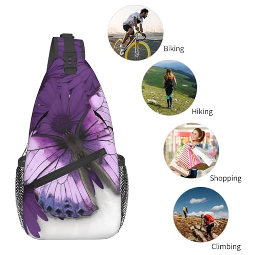 Bolso Cruzado Masculino Tipo Bandolera con Estampado de Mariposa miniatura 6