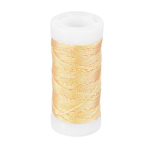 Hilo Metálico PATIKIL para Bordado, 31 yardas, Dorado, para Máquina de Coser y Bordado Manual, Artesanías DIY, Envoltura de Regalos, Fabricación de Joyería y Decoración