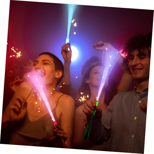 YARNOW 24 Pcs Optic Wands Glow Dark Party Favors for Birthday Halloween and Christmas Celebrations Flexible and Bendable LED Light Up Decorations