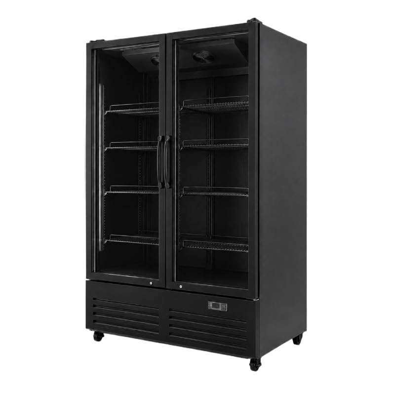 Armoire à Boissons Professionnelle 2 Portes Noire – 751 Litres – Froid Ventilé
