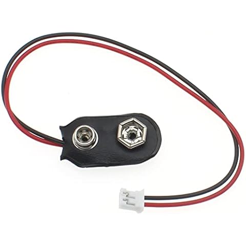 OZXNO 4 Pcs 9V Battery Snap to PH 2.0 Connector Cable I Type 9V Battery Clip Connector with 15cm Lead Wire Cover