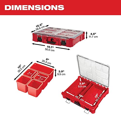 48-22-8430 Milwaukee 10-in-Impact Polymer Packout Organizer 19.75"L x 15"W x 4.6"H