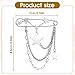 Mabor Silver Star Brooch Pins for Women Star Tassel Chain Brooch Collar Pins Vintage Bling Crystal Sweater Shawl Clips Punk Collar Chain Brooches for Women Girls Jacket Clothing