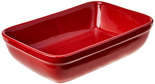 Travessa Refrataria Retangular Vianagrés Vermelho 3L Vermelha