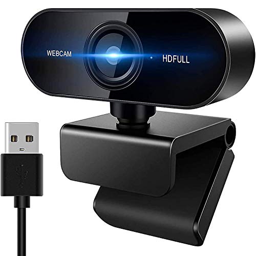 Webcam mit Mikrofon, Chalpr Full HD 1080P Webcam für PC, Laptop, Mac, Plug & Play USB-Webkamera für Live Streaming, Video Chat, Konferenz, Kompatibles
