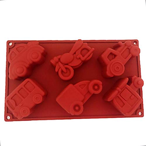 Jun 6 cavity cars design silicon bake Mold,food grade,size:30x17.5cm,oven,microwave and freezer safe