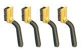 Allway Tools Soft Grip Wide Handle Stainless Steel Stripper Brush, 4 Pack