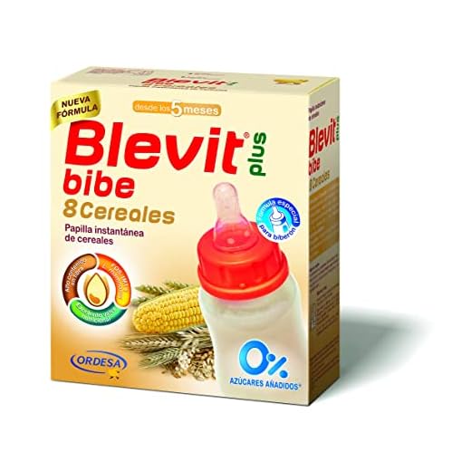 Blevit Plus Bibe 8 Cereales - Papilla de Cereales para Bebé fórmula especial para Biberón - Sin Azúcares Añadidos - Desde los 5 meses - 600g