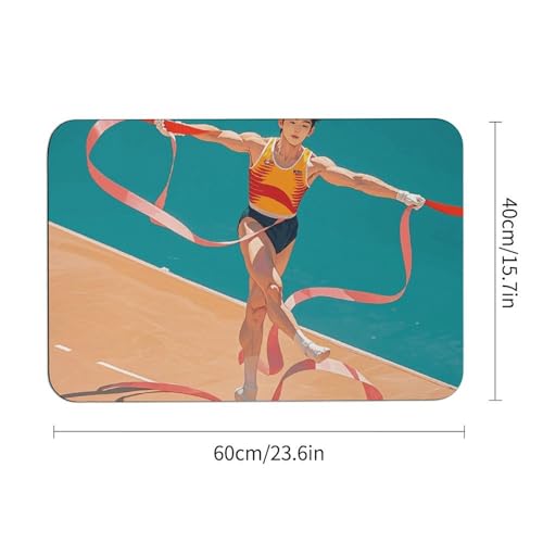 Tapis absorbant l'eau avec motif dessin animé et base antidérapante - 4