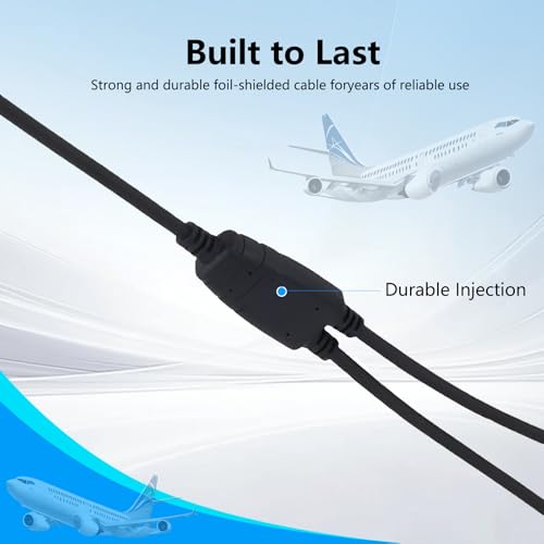 Adaptador de auriculares GA a helicóptero U174 doble plug miniatura 4