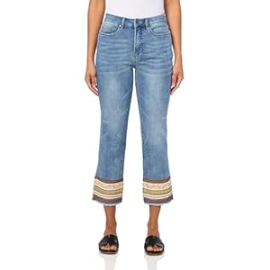 Tru Luxe Jeans Women’s Ribbon Trim Crop Jeans